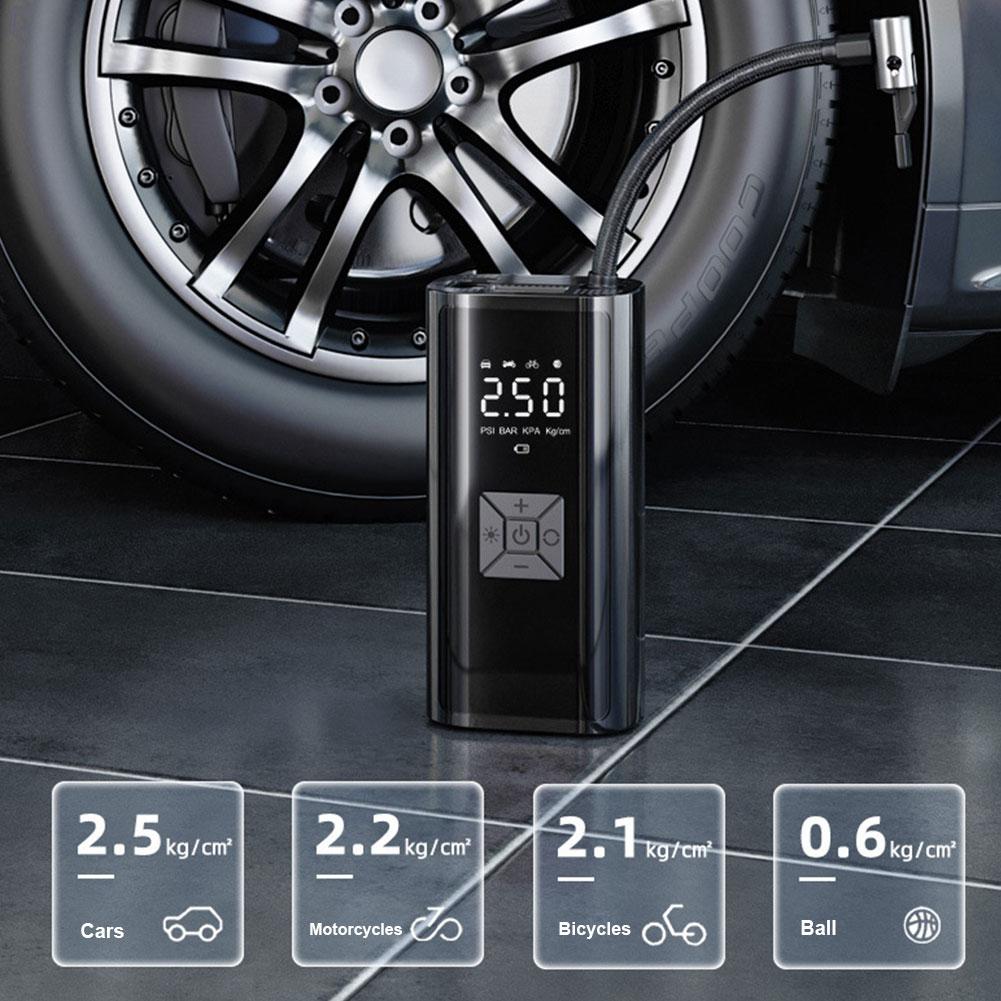 Rechargeable Automatic Air Pump Tire Inflator Portable Compressor Digital Cordless Car Tyre Inflator For Bicycle Balls Vehicle M
