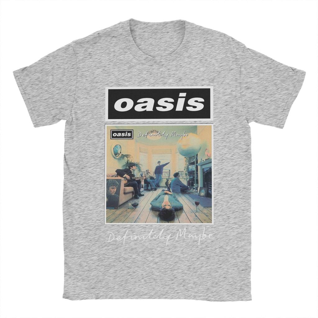 Oasi/s Рок-группа Футболки Мужские Чистый хлопок Веселая футболка Круглый вырез Минималистичные Определенно Футболки Топы с коротким рукавом Подарок на день рождения