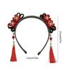 Braid Hair Children Wig Headband Flower Hanfu Hair Sticks Simple Red Bow Hairband  Baby