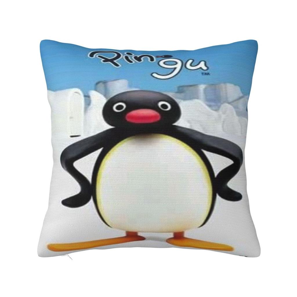 Чехлы для подушек с пингвинами из мультфильма Pingus, Мерч, Наволочка с принтом, Чехол для декоративной подушки, Домашний декор, На молнии, Разные размеры