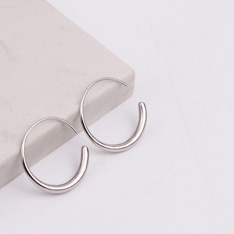 925 Sterling Silver Large Hoop Earrings for Women French Thin Gold Silver Earrings Jewelry Wholesale New