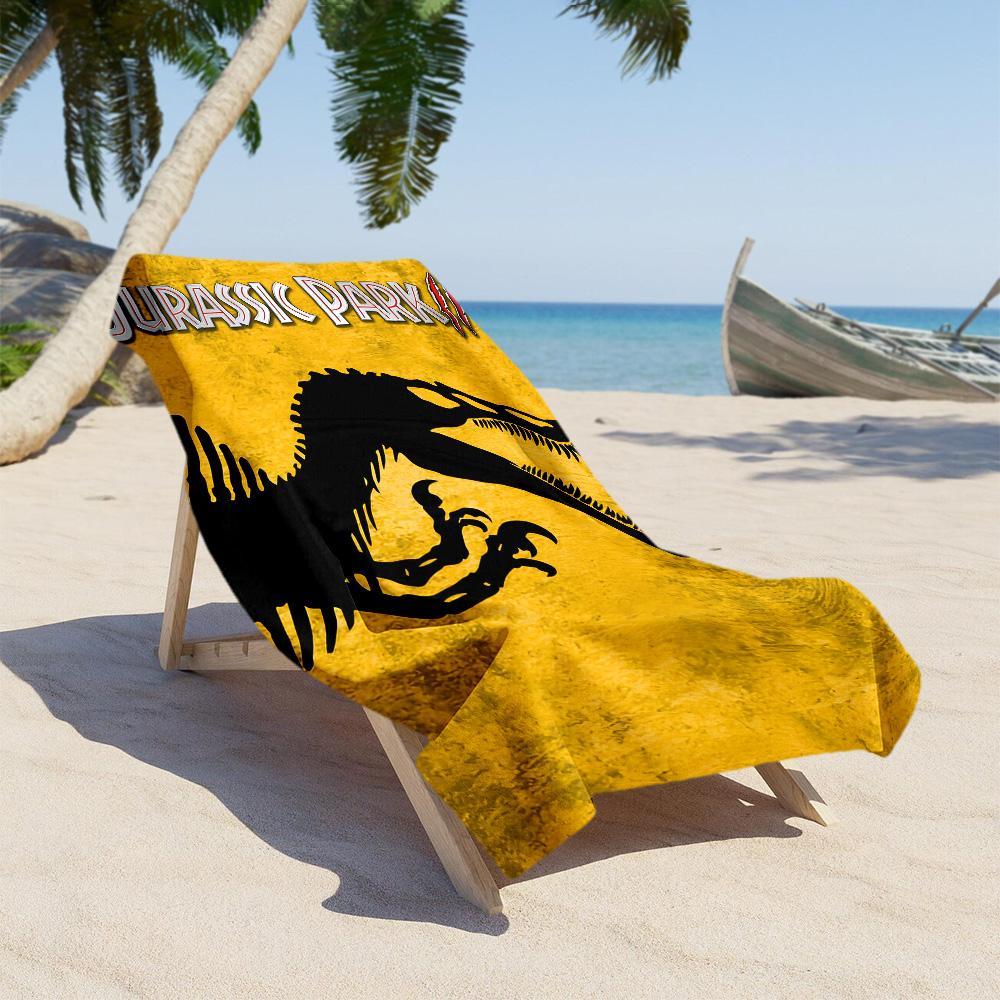 Jurassic Night Adventure cozy beach towel Foldable Seaside vacation Bath Accessory Wedding Party Gift