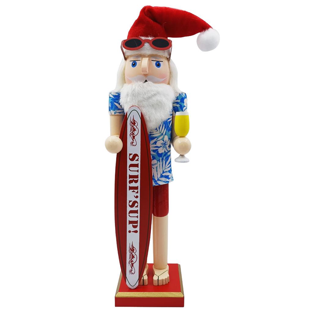 Unique Hawaiian Wooden Nutcracker Santa For Gift Giving And Home Dcor Enhancements