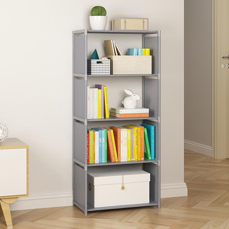 1 шт. Книжная полка 4/5 ярусов Стойка для демонстрации книг Большая вместимость Органайзер для игрушек Полка для мелочей Легкая сборка Сделай сам Многоярусный Простой держатель для книг
