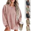 Женские модные однотонные повседневные пуловеры с круглым вырезом и длинными рукавами