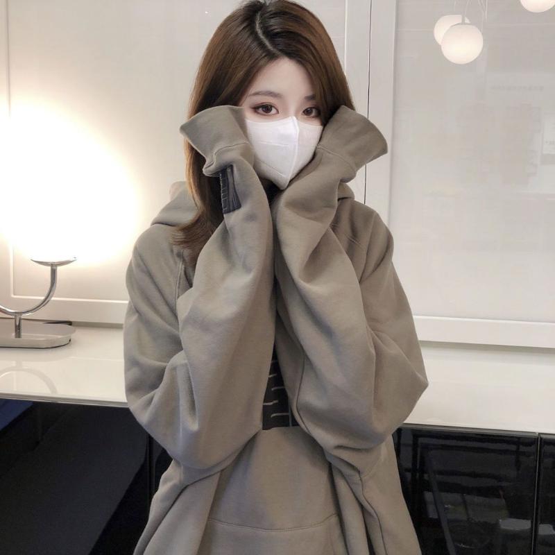 Весенне-осенняя женская толстовка, большой свободный свитер, тонкая куртка с капюшоном, модная универсальная толстовка