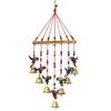 Multicolor Handcrafted Beads Bells Parrot Statue Window Wall Door Hanging Wind Chimes Decorative Showpiece- Diwali Decoration Items for Home Decor