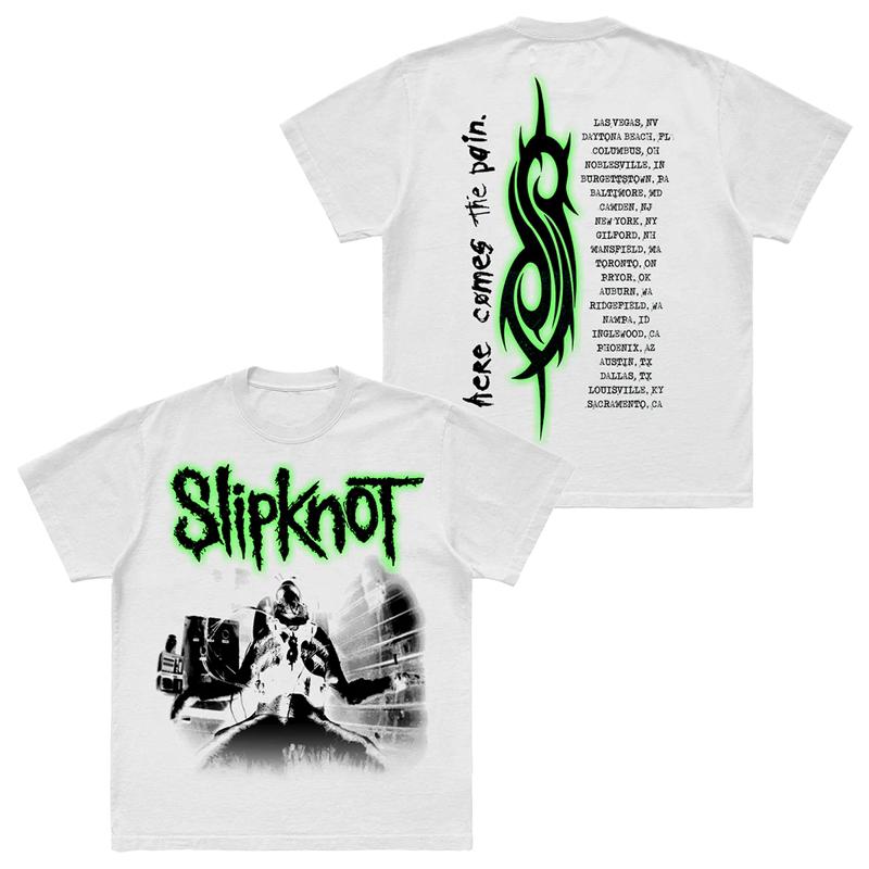 Ghosting SLIPKNOT Темный Готический Стиль Футболка Группы 100% Хлопок Графическая Футболка Мужчины Женщины Летняя Уличная Одежда Топ