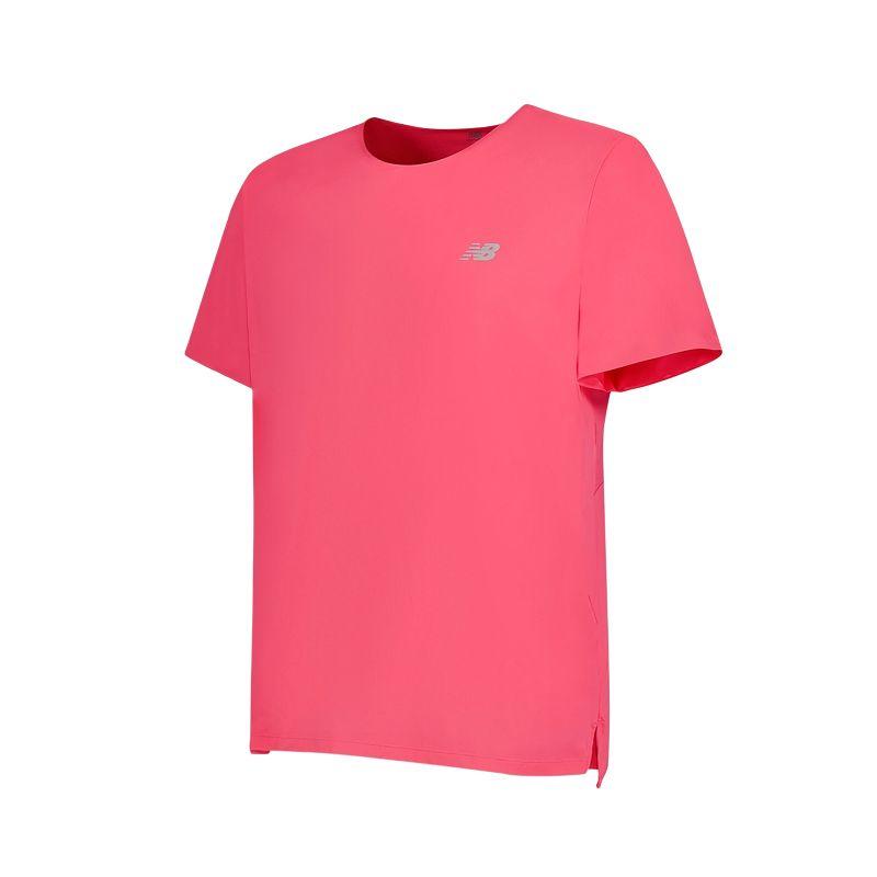 New Balance Футболки Мужские Красные С Круглым Вырезом Умеренные MT43213-DAB
