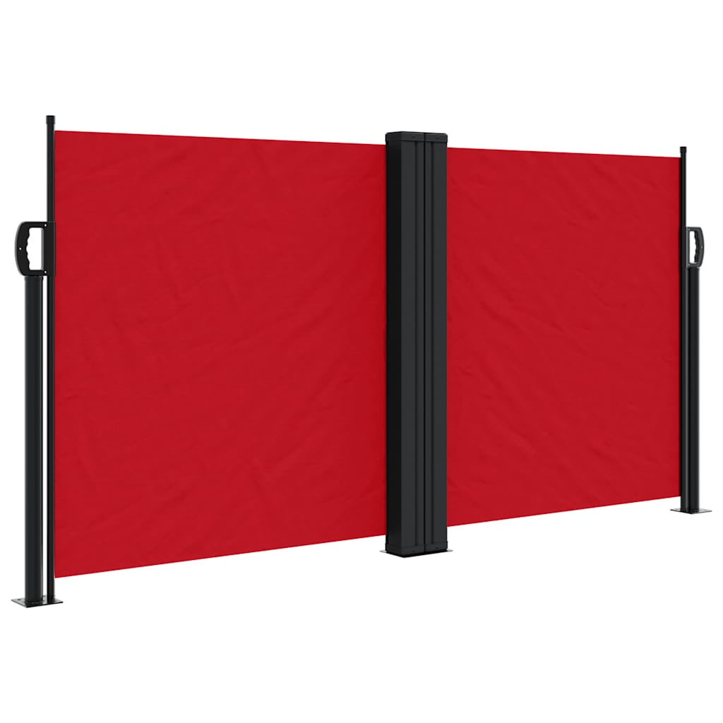 Retractable Side Awning Red 120 x 1000 cm