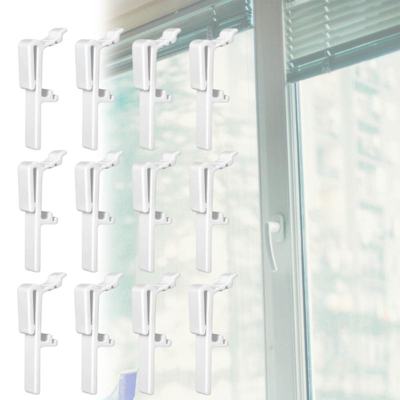 12/24Pcs Vertical Blind Dust Cover Valance Clip Holder Retainer Bracket Vertical Curtain Rails Mounting Clamp Hook