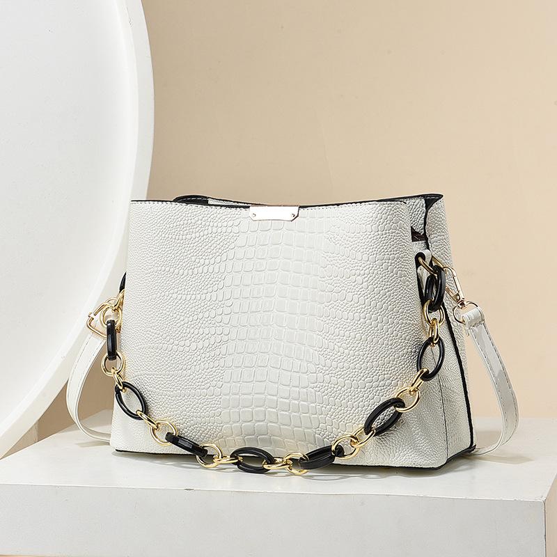 Yogodlns Женская большая сумка Дизайнерские роскошные сумки Крокодиловый узор Ведро Простая женская сумка через плечо