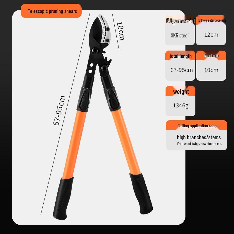 Heavy Duty Extendable Pruning Shears - SK5 Coarse Branch & Fruit Tree Pruner for Landscaping & Gardening