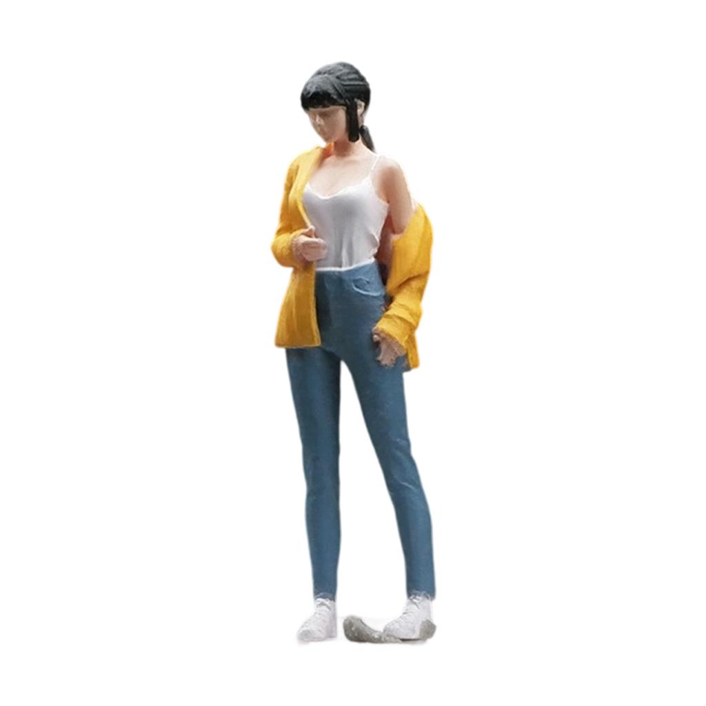 Раскрашенные смоляные миниатюрные фигурки масштаба 1/64 для реалистичных макетов железных дорог, архитектурных сценических декораций и коллекционной экспозиции