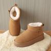 Fur Integrated Snow Boots Women's Autumn and Winter New Fleece Warm Cotton Boots Fleece Thickened Non-slip Cotton Shoes
