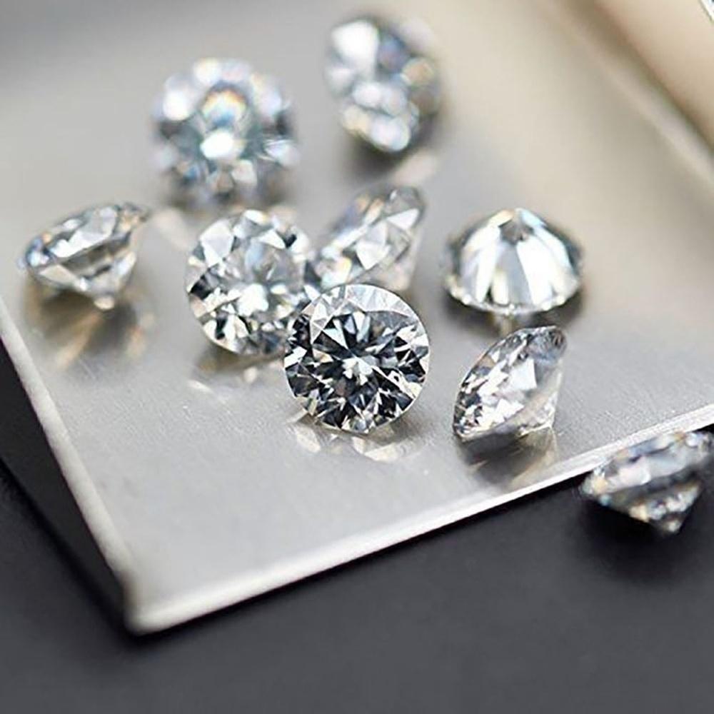 Round Brilliant Cut 5.0mm (0.5 Ct) To 8.0mm (2 Ct) D Color Moissanites Loose Stone Diamond Ring Jewelry Bracelet Material High Quality