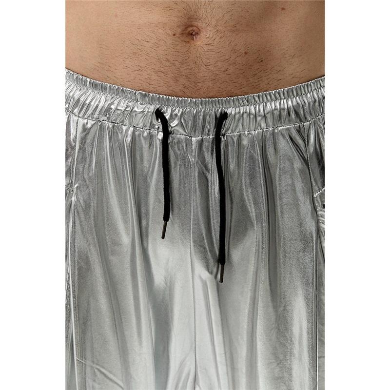 Модные блестящие золотые металлические спортивные штаны Jogger, повседневные брюки-карго в стиле хип-хоп с карманами, для дискотек, вечеринок, фестивалей, выпускного вечера, уличная одежда