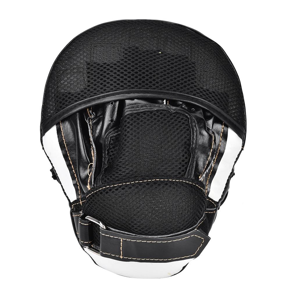 PU Leather Curved Boxing Hand Target Mitt Punching Pad Kickboxing Thai Training Fitness