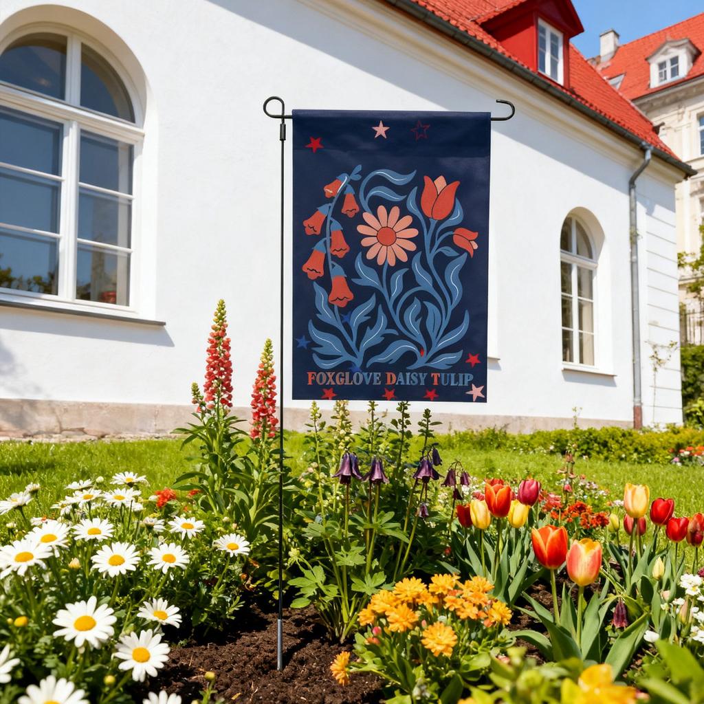 Foxglove Yard Flag 12x18 One Size Double Sided, Inspirational Yard Flags One Size For Yard