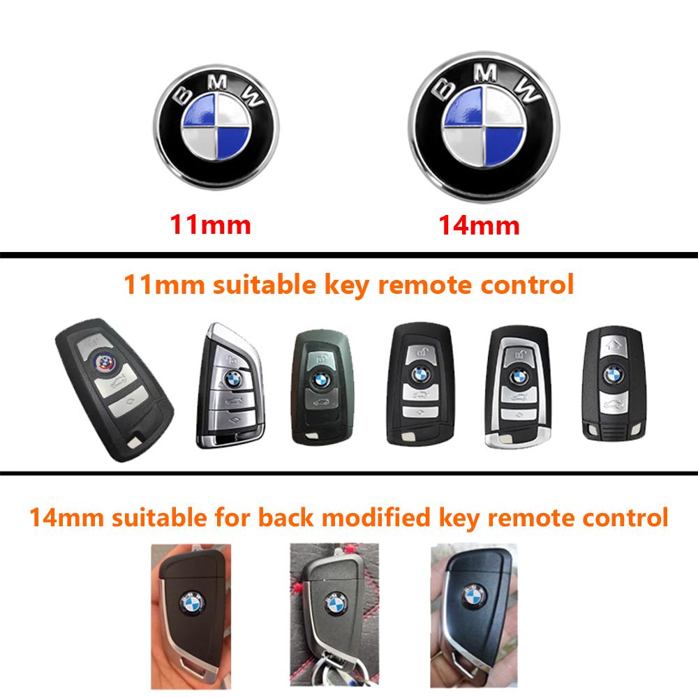 5Pcs 3D Aluminum Car Key Emblem Stickers, Auto Remote Key Logo Decal Replacement Badge Fit For BMW G30 G32 G01 G02 G05 G06 G07