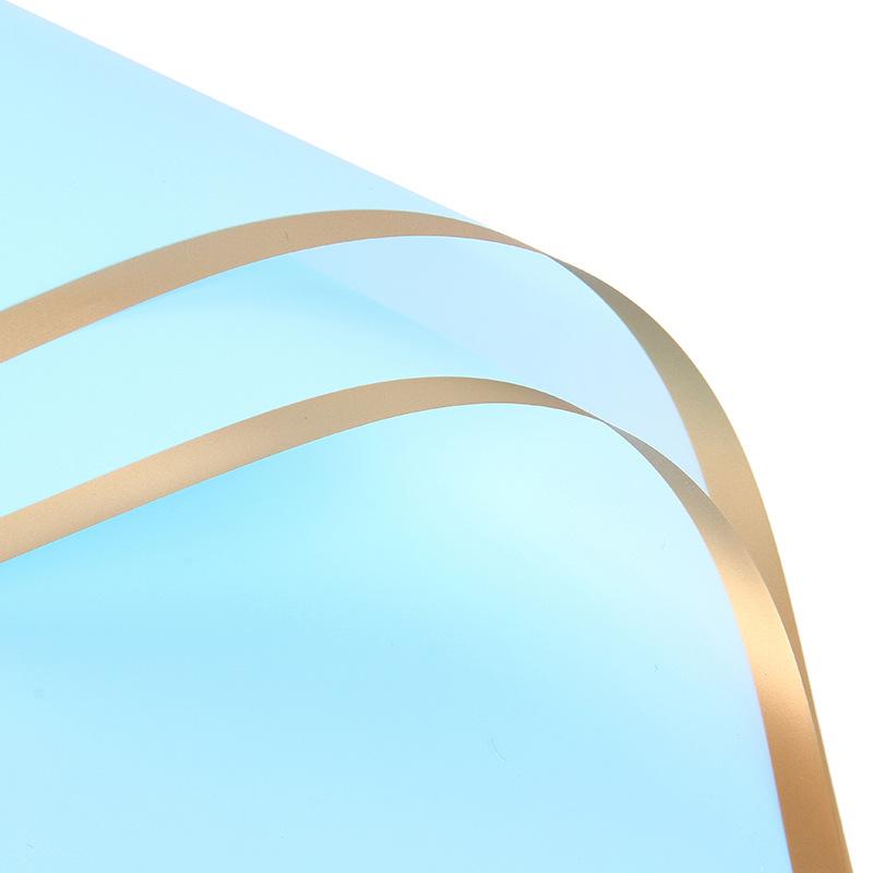 20 шт./упак. Цветочная упаковочная бумага с золотой каймой, роза в корейском стиле, полупрозрачная подарочная упаковка, цветочный букет, упаковочный материал