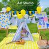 Children's Graduation Season DIY Canvas Tent Kit for Indoor/Outdoor Play & Kindergarten Decoration