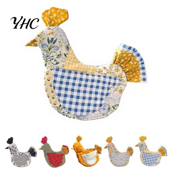 Non-slip Oven Glove 1 Pc Handmade Quilted Chicken Mitt, Heat Resistant Anti-scalding Kitchen Pot Holder, Rustic Farmhouse Gloves for Cooking,