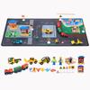 Children's Toy Car Traffic Field Road Track Parking DIY Wooden Train Track Set Toys Road Accessories Gift