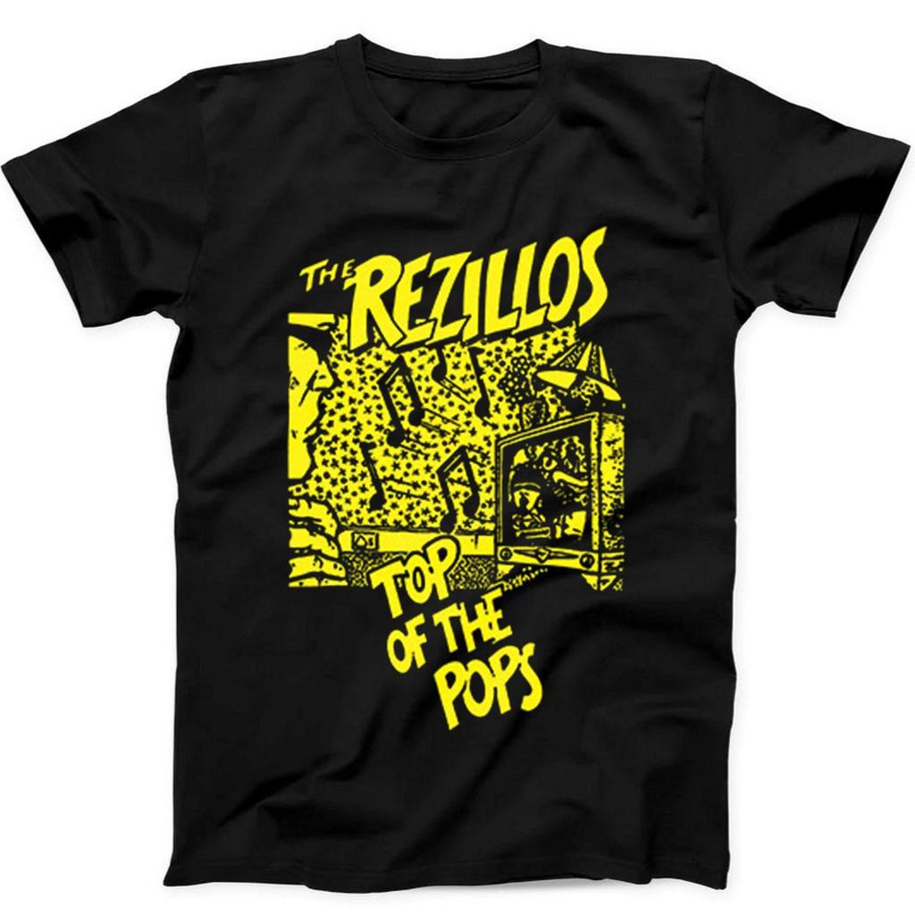 Rezillos Топ Поп Музыка Ретро Подарок Футболка Черная Футболка 485