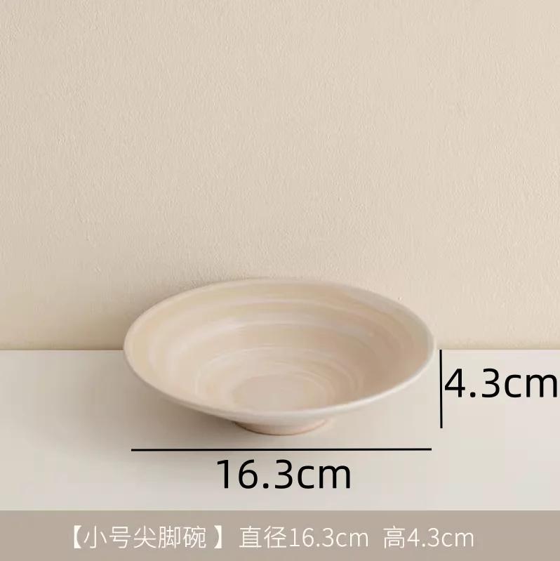Ceramic Deep Disc Fruit Plate Salad Bowl Dessert Bowl Soup Bowls Noodle Bowls Dining Plate Sashimi Plate Snack Tray Cold Dishes
