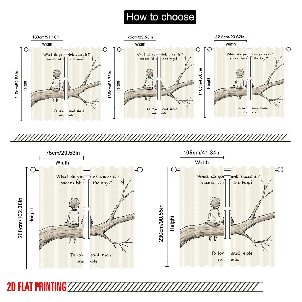 2 шт. 2D плоская печать Драпировки Что вы думаете Ткань Без электричества Праздничное праздничное использование для спальни офиса гостиной