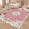 Vintage Rustic Carpet Shabby Rose Rugs Luxury Soft Elegant Traditional Rugs Floral Floor Carpet Home Living Room Bedroom Mats