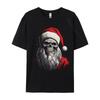 Christmas Skull Santa Claus Xmas Holiday Winter Season T Shirts Men's Harajuku T Shirt Cotton Oversized Tshirt Tee Top