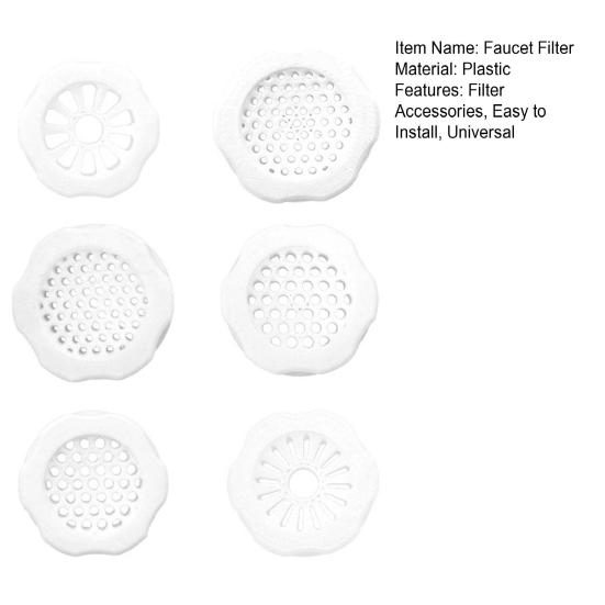 6Pcs Sink Water Faucet Filter Universal Home Kitchen Bathroom Tap Filter Filtration Device Sink Faucet Replacement Parts Accessories