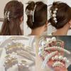 Vintage Pearl Clips Set Large Claw Korean Ponytail Big Barrettes Jaw Hairpins for Women Hair Accessories Hairgrip Gift