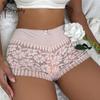 Женские сексуальные кружевные трусы-боксеры с открытой спиной, средней талией, дышащие прозрачные трусики для женщин