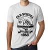 Мужская винтажная футболка с рисунком Old School All Star с 1953 года, винтажная белая