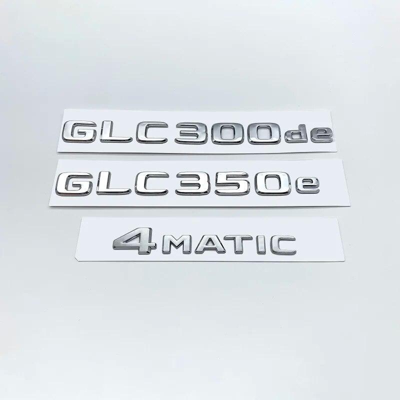 3D хромированные черные буквы GLC300de GLC300e GLC350e GLC400e 4Matic эмблема для Mercedes Benz GLC X253 наклейка на багажник автомобиля с логотипом