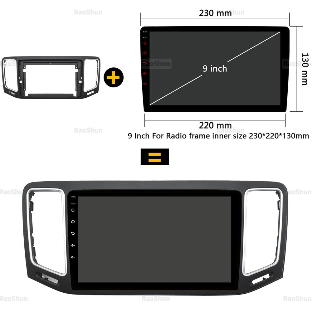 For Volkswagen VW Sharan 2010-2022 Car Android Radio Screens 10 Inch Frame Harness Power 16pin Cables Fascia Canbus Adapter Radio Accessories 4