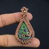 Ruby Zoisite Pendant Gemstone Jewelry, 999 Copper Wire Wrapped Handmade Pendant, Latest Design Jewelry