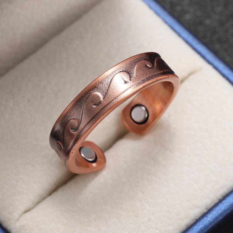 Ретро Волна Медное Магнитное Кольцо Креативное Открывающееся Ювелирные Аксессуары для Мужчин Женщин Мода Многофункциональное