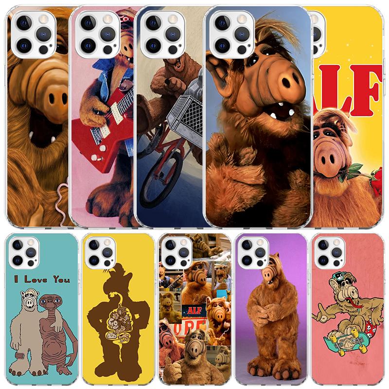 Мягкий чехол для телефона A-Alf TV Series для iPhone 16 17 Air 15 14 Pro Max 16E Чехол для телефона 13 Mini 12 11 7 SE 8 С рисунком Подходящие чехлы 16 17
