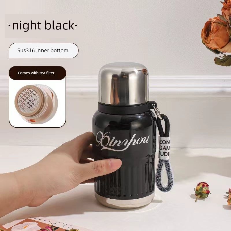Ins Korean-Style Thermos Pot, Large-Capacity Thermos Cup, High-Looking Water Cup for Girls, with Lid, Pop-Up Cup, Student Water Cup