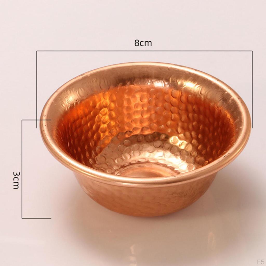 Buddhist Water Offering Bowl Copper Artwork Container Holy Cup Decorative