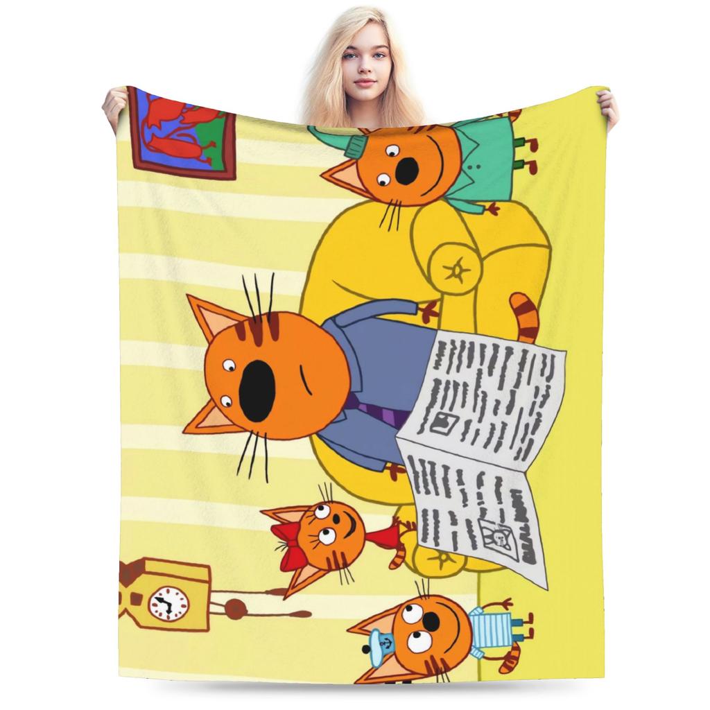 K-Kid E-cats Плюшевое одеяло Детское фланелевое плед для улицы Теплый Мягкий Качественный Индивидуальный Постельное белье Подарок на день рождения