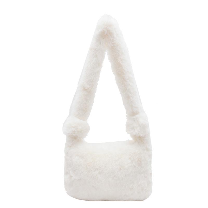 Autumn and Winter Fashion Plush Texture Tote Bag Women Portable Large Capacity Commuting Niche Design Shoulder