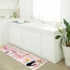 Senko Delivery Service Flower Town Wipeable PVC Kitchen 45 X Character Ghibli 60607 Kiki's Mat, Approx. 120cm, Pink, Jiji, Cat, Design,