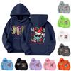 Child Fashion Lightweight Long Sleeve Pullover With Pockets  Print Hoodie