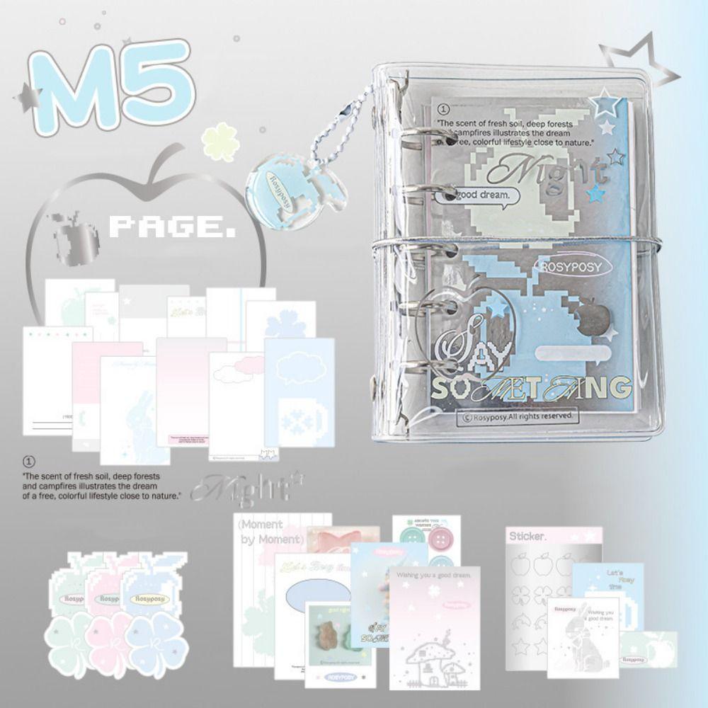 Портативный карманный блокнот M5, блокнот-ежедневник, книга для записей, блокнот на кольцах, для мальчиков и девочек