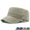 Men Flat Top Cotton Military Caps Outdoor Sunshade Hat Trucker Cap Captain Cap